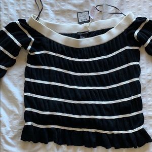 Club Monaco knit top with flare sleeves